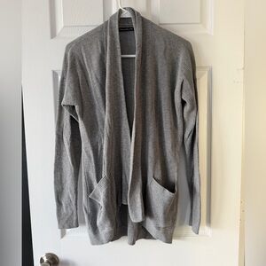 Abercrombie & Fitch Gray Open Front Cardigan